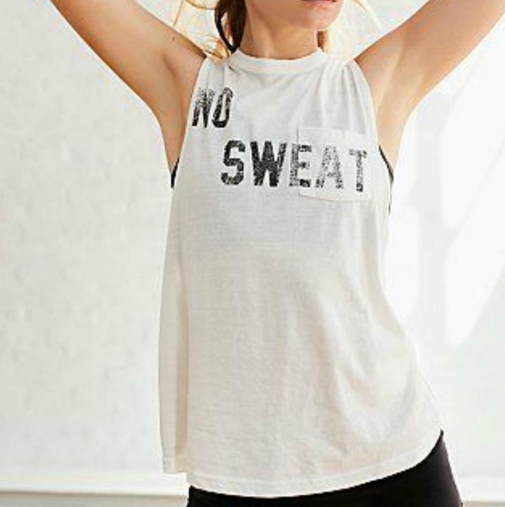 Free People White No Sweat Tank Basic